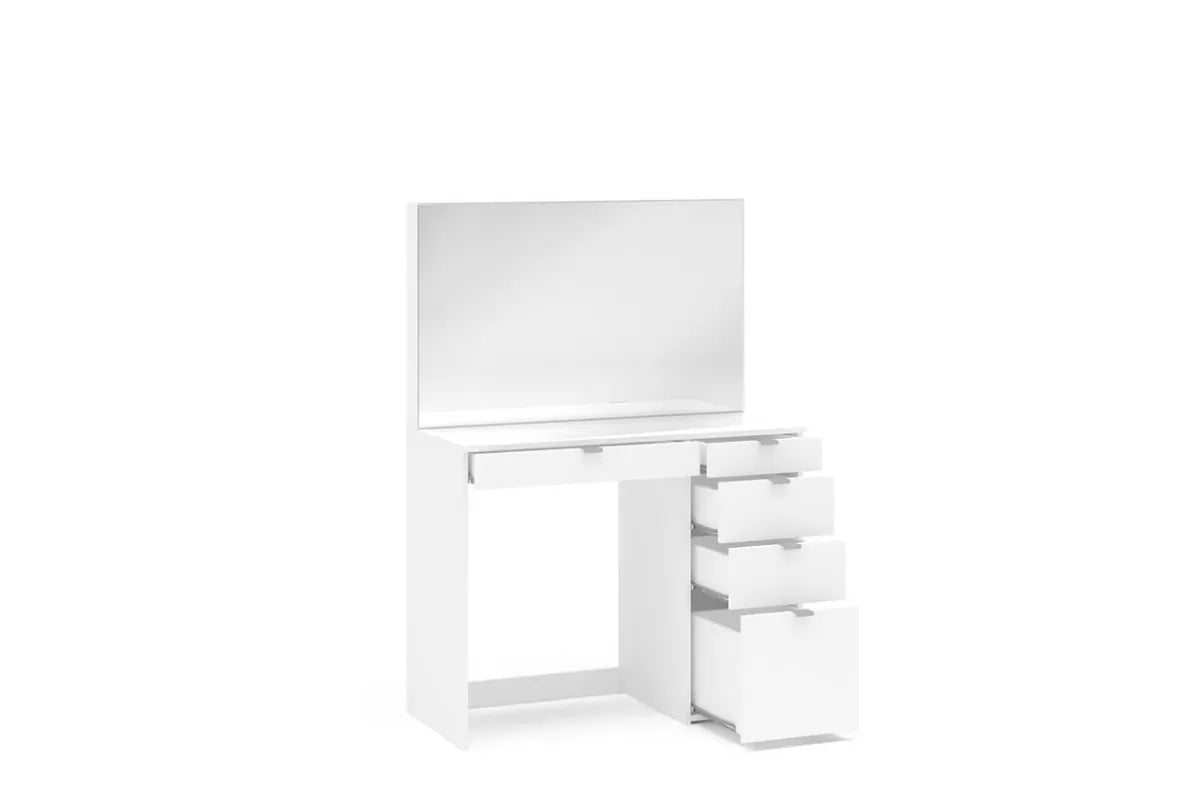 Ava White 5 Drawer Dressing Table