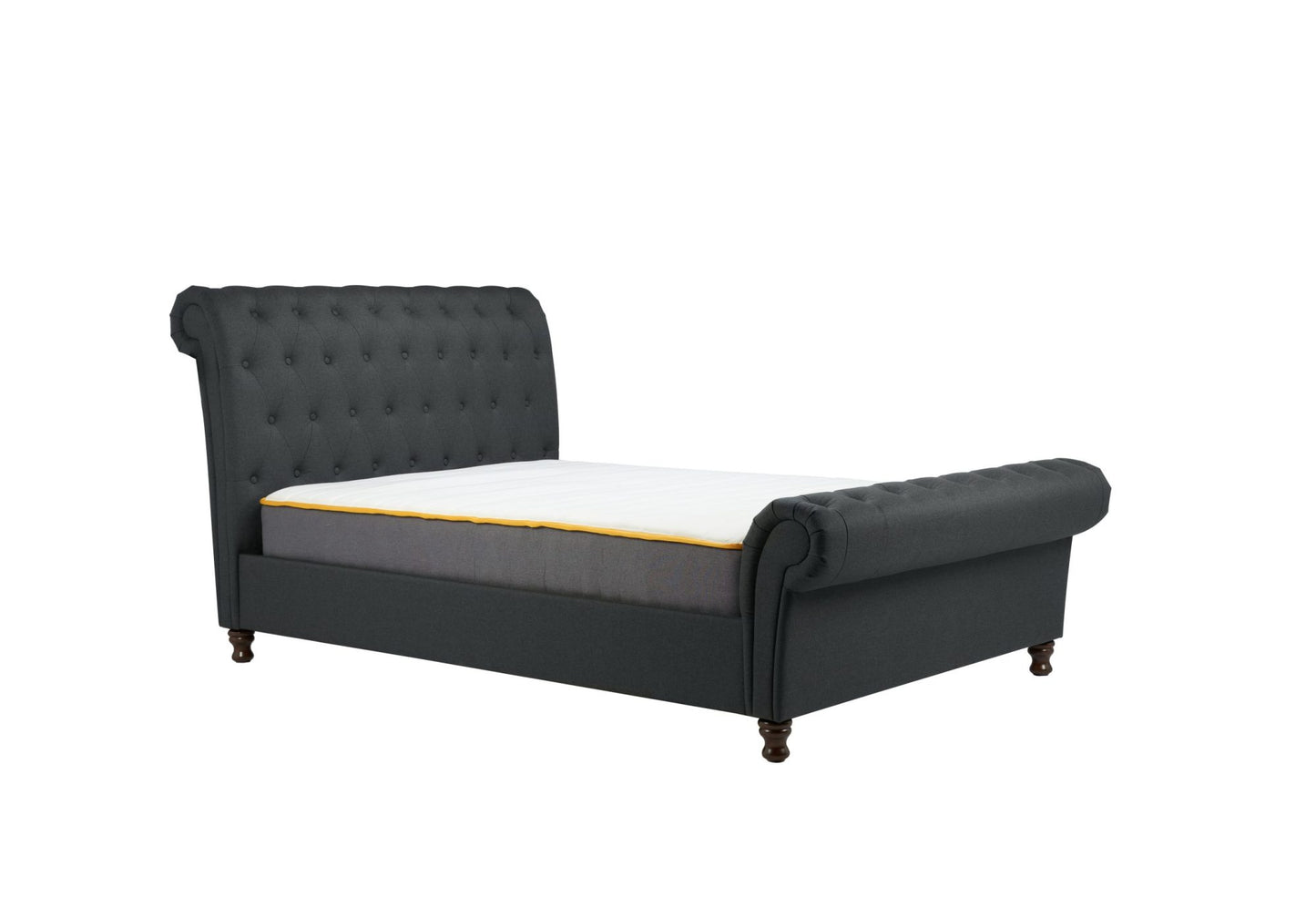 Castello Charcoal Double Bed