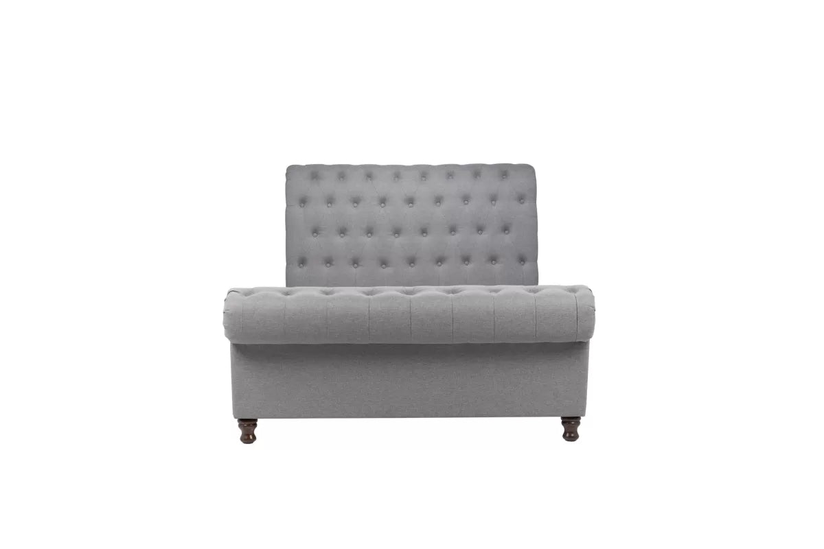 Castello Grey Side Ottoman Double Bed