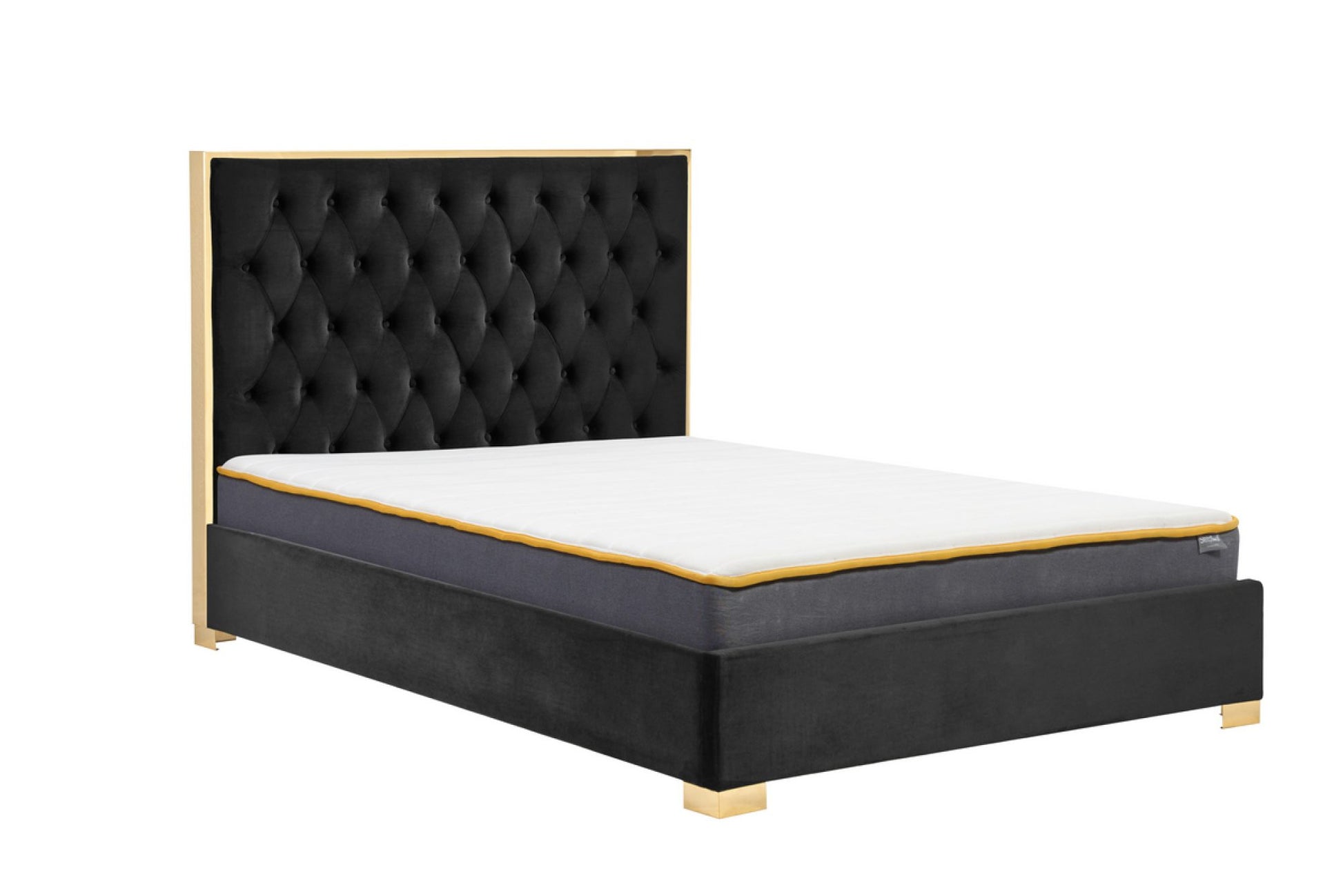 Fulham Black Fabric King Bed