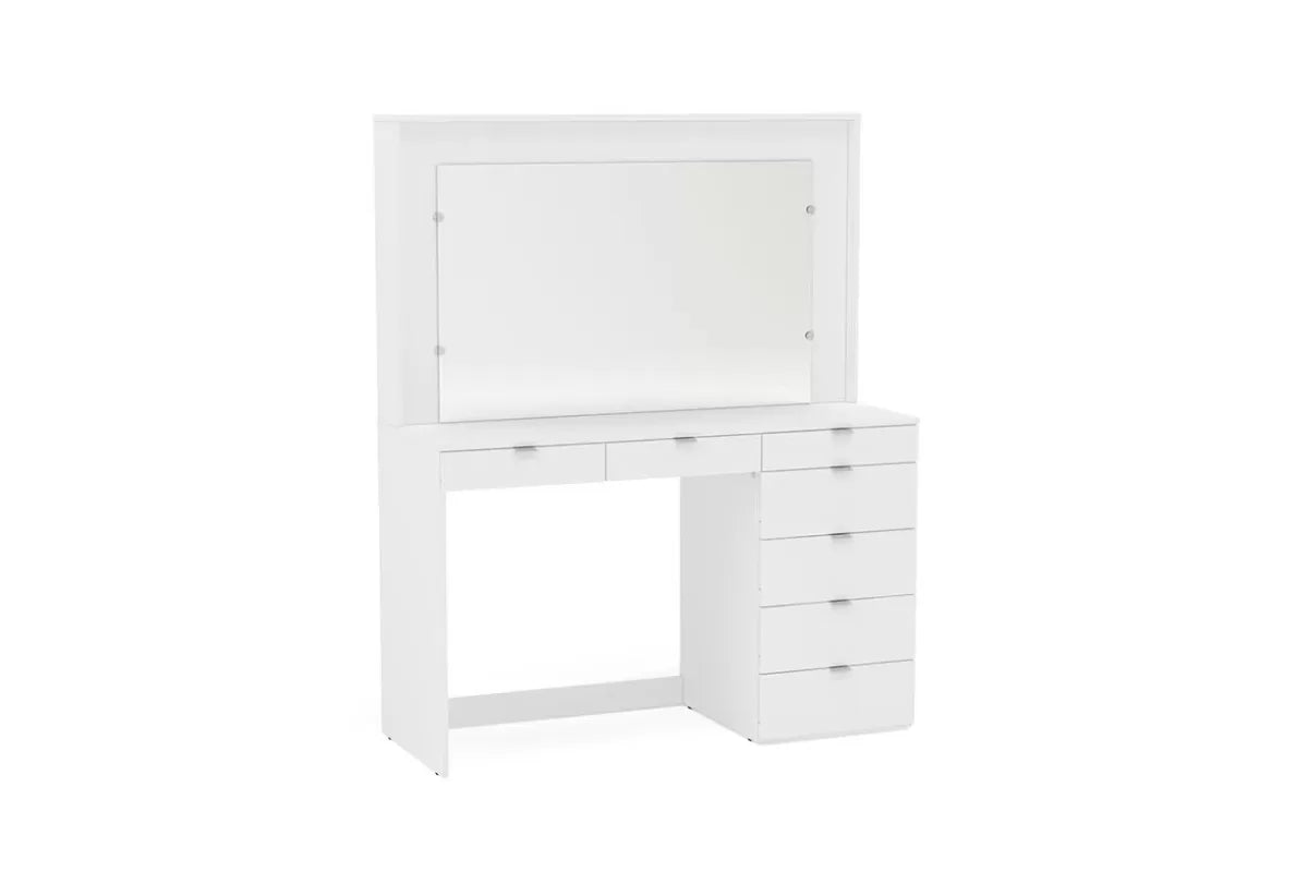 Chloe White 7 Drawer Dressing