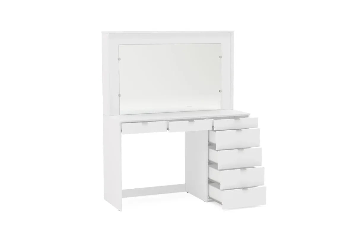 Chloe White 7 Drawer Dressing