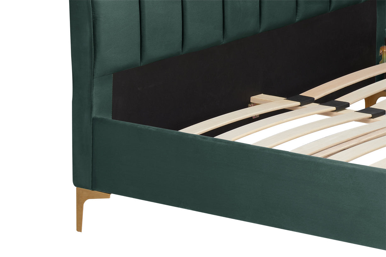 Clover Green Fabric King  Bed