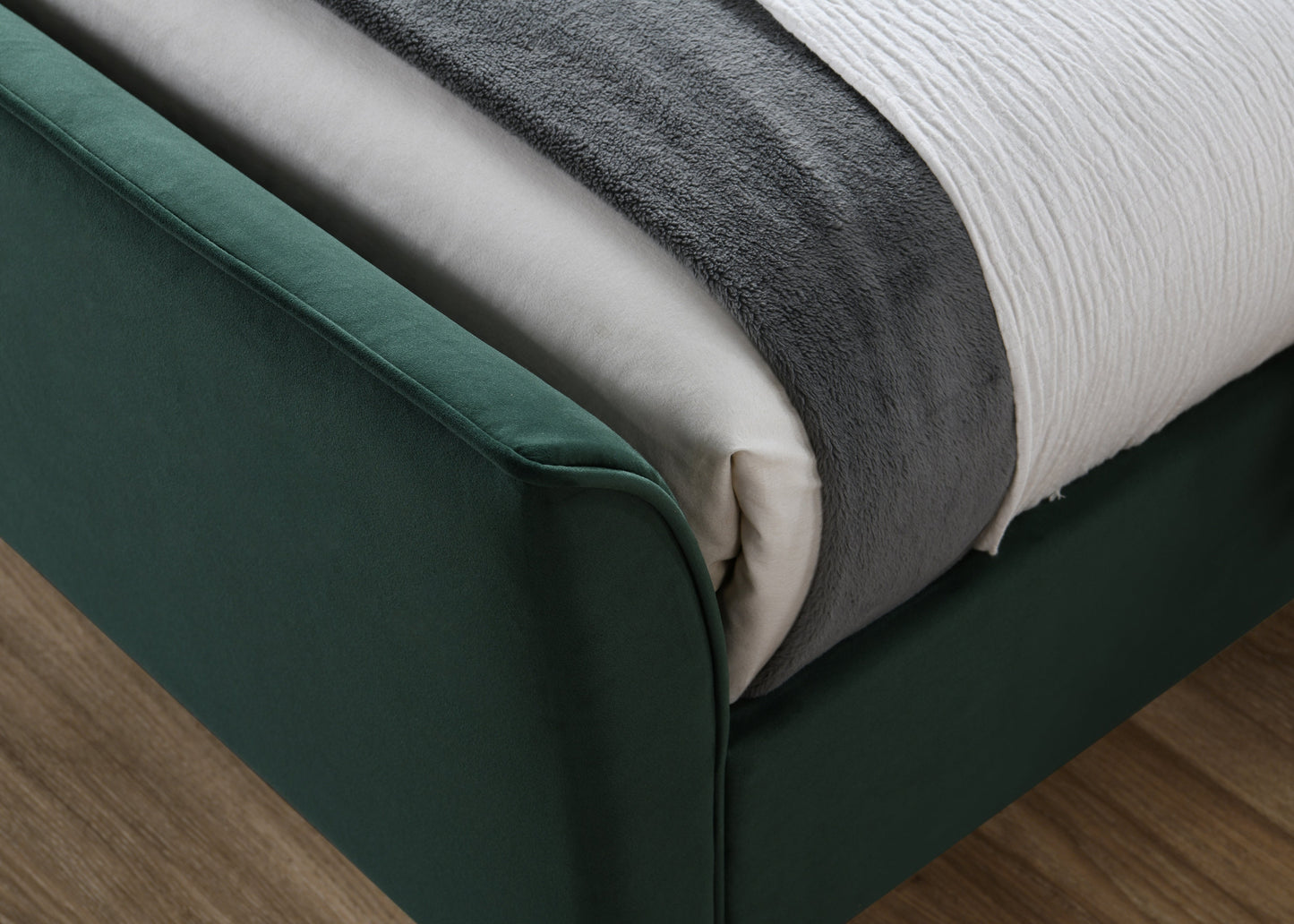 Clover Green Fabric King  Bed