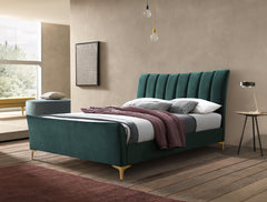 Clover Green Fabric King  Bed