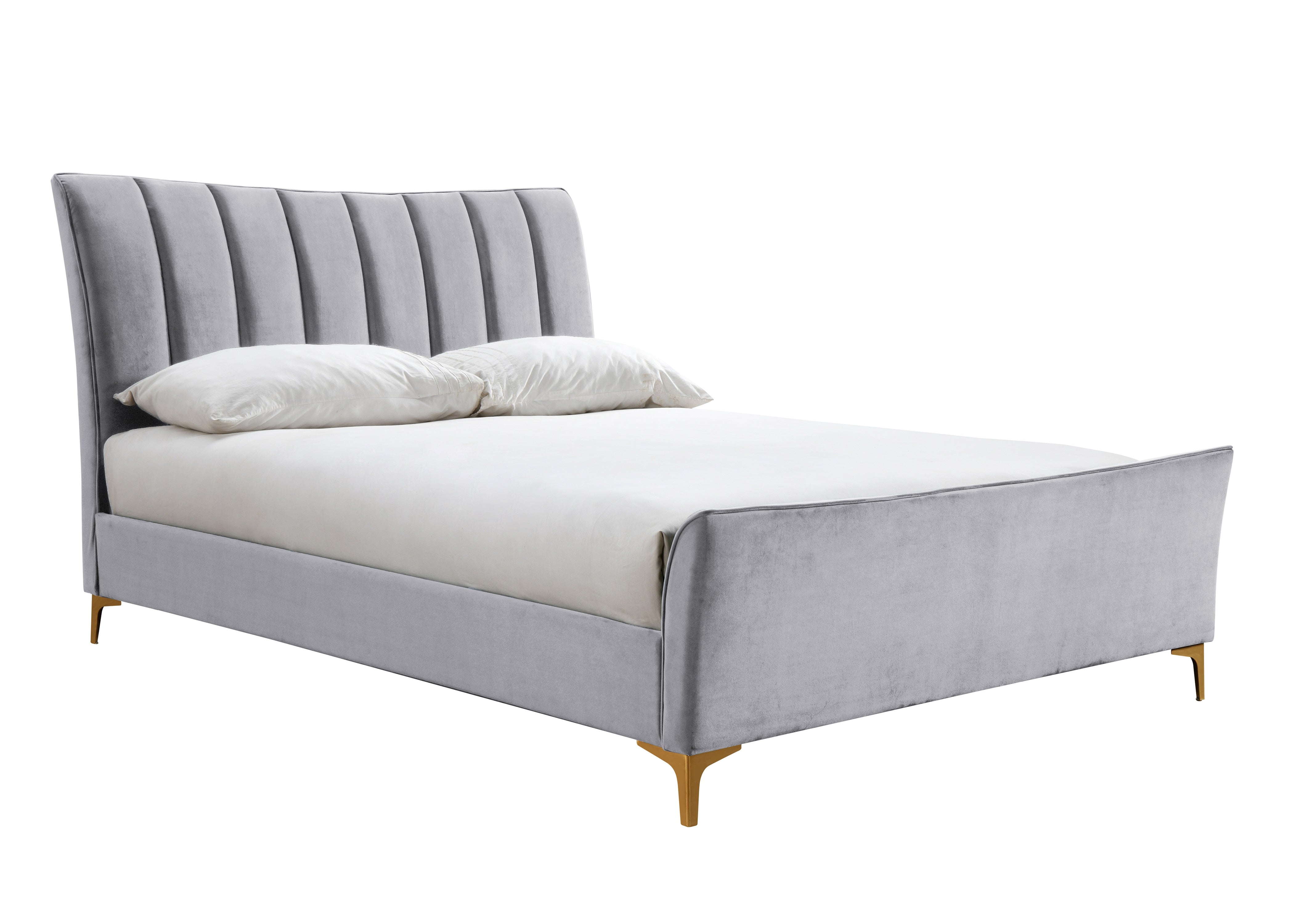 Clover Grey Fabric Small Double Bed