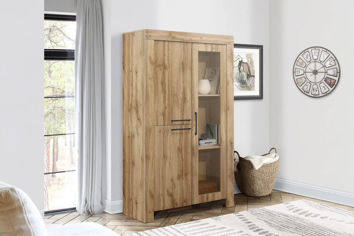 Compton Oak Display Cabinet