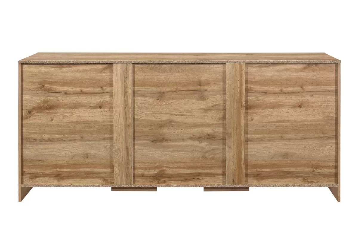 Compton Oak 3 Drawer 2 Door Sideboard