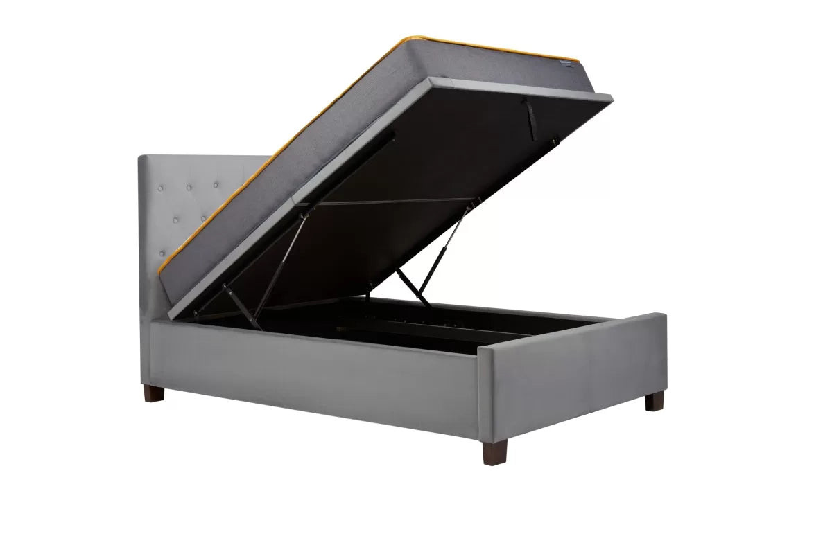 Cologne Grey Ottoman Double Bed