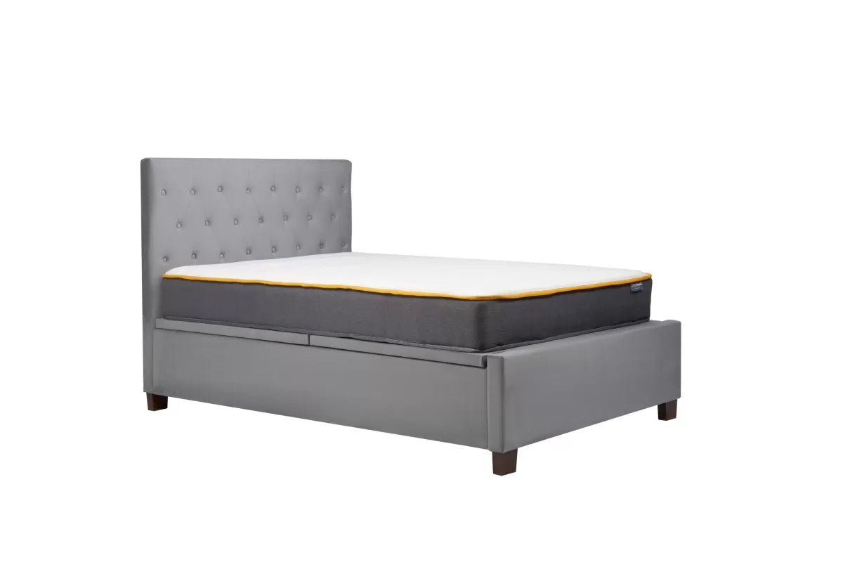 Cologne Grey Ottoman Double Bed