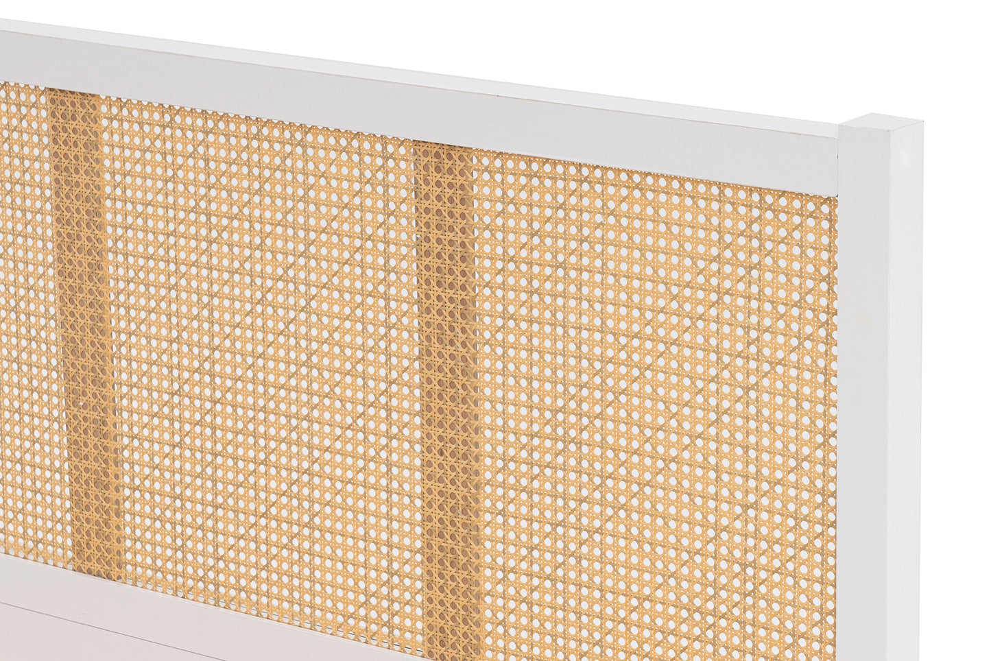 Croxley White Rattan King Bed