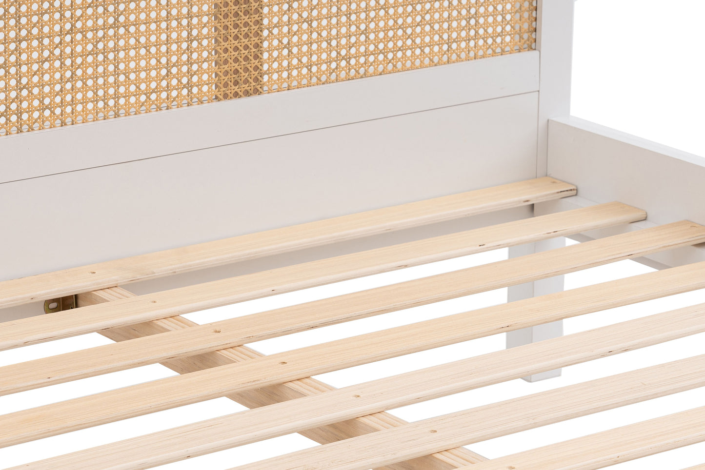 Croxley White Rattan King Bed