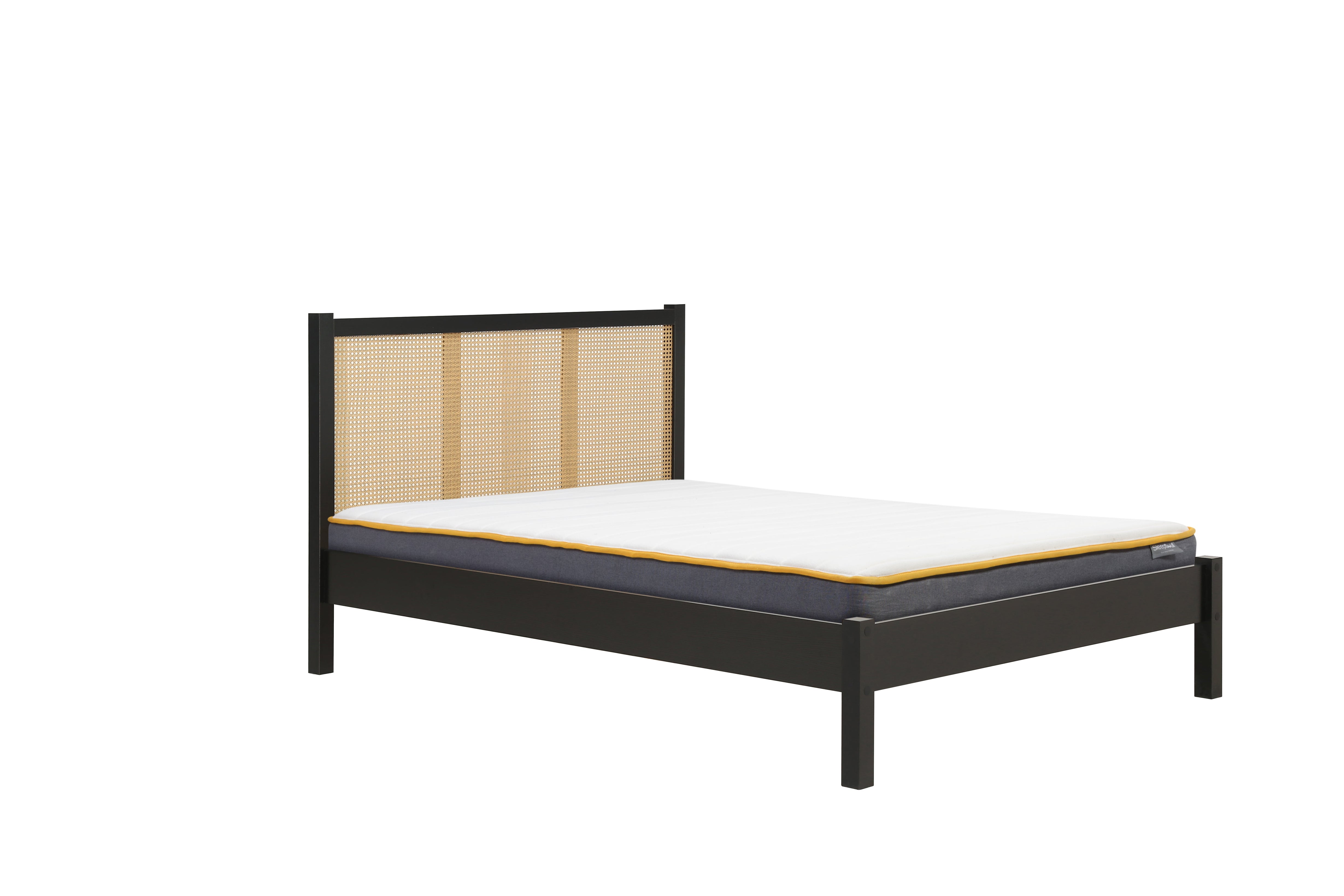 Croxley Black Rattan Double Bed