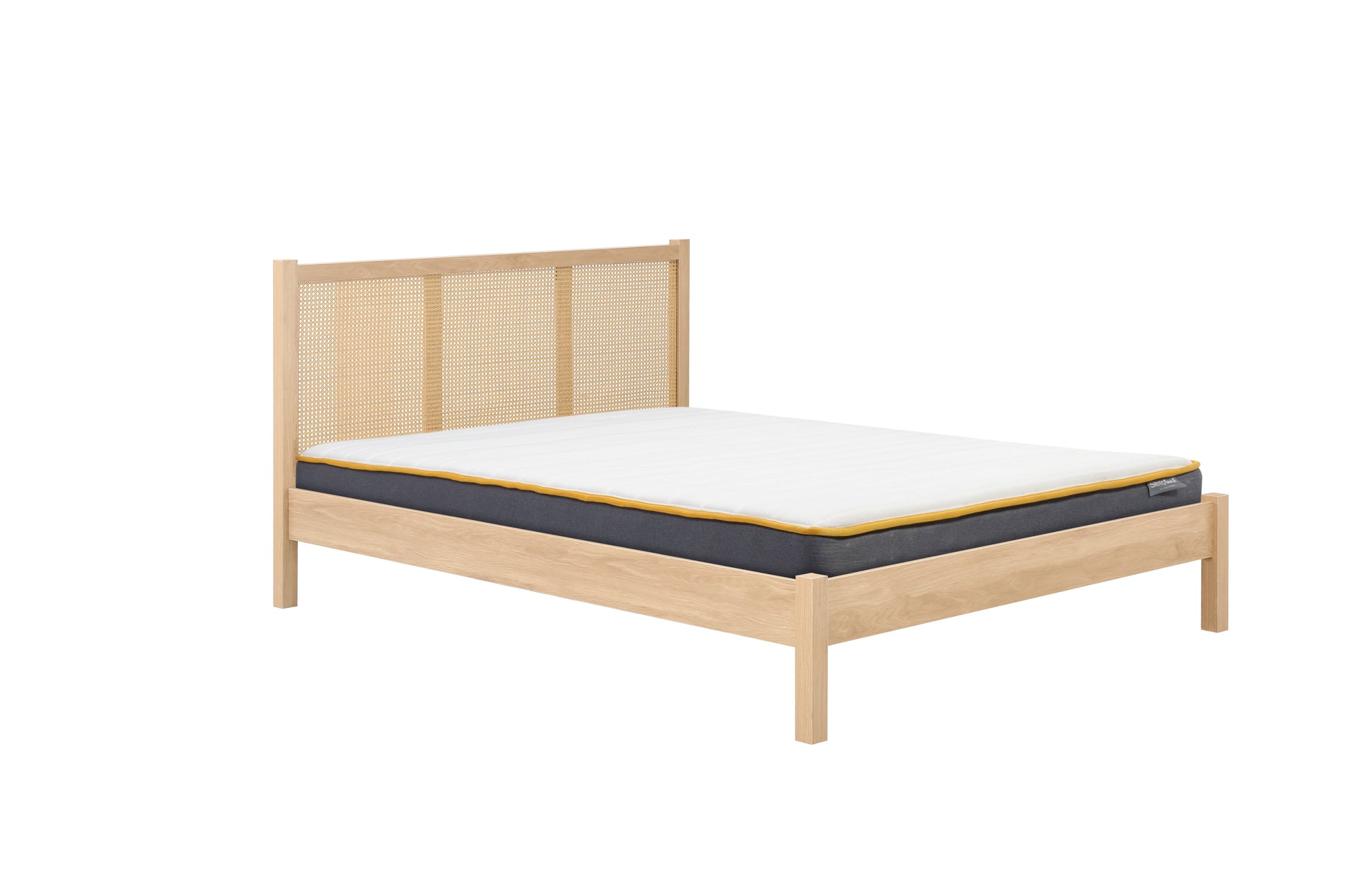 Croxley Oak Double Rattan Bed