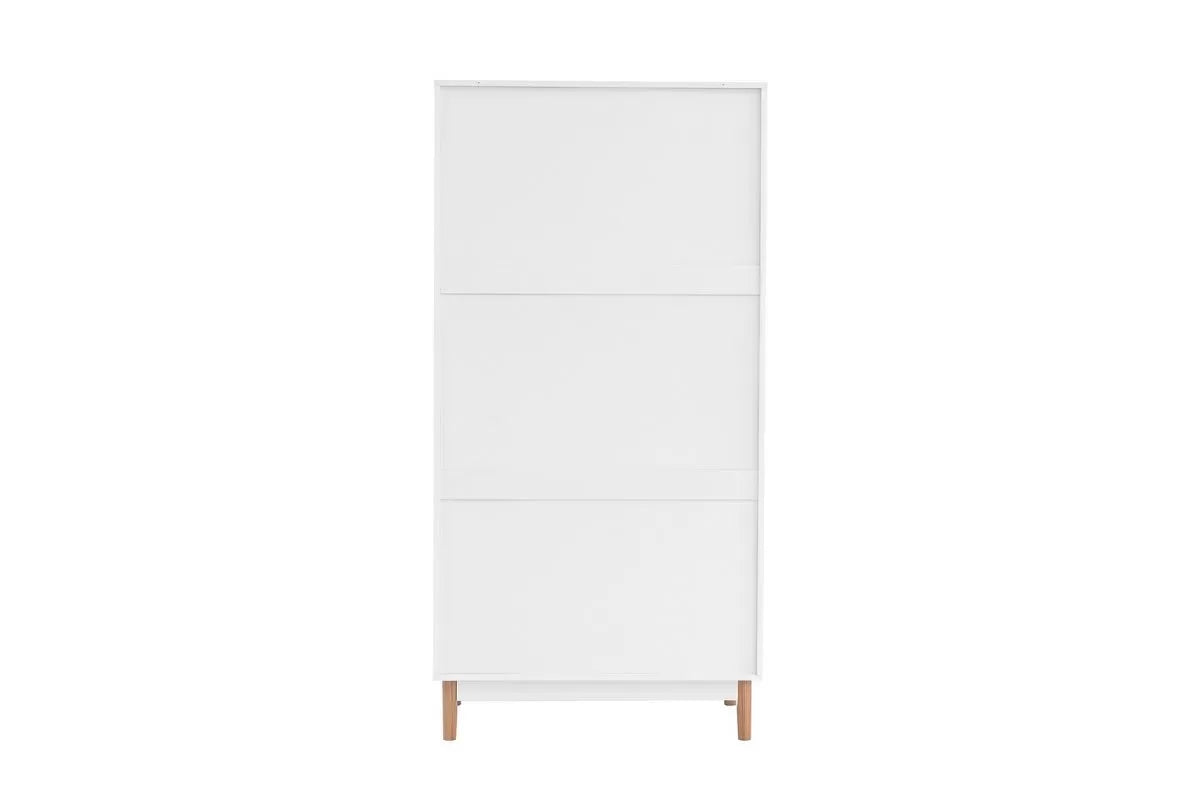 Croxley White 2 Door 1 Drawer Rattan Wardrobe