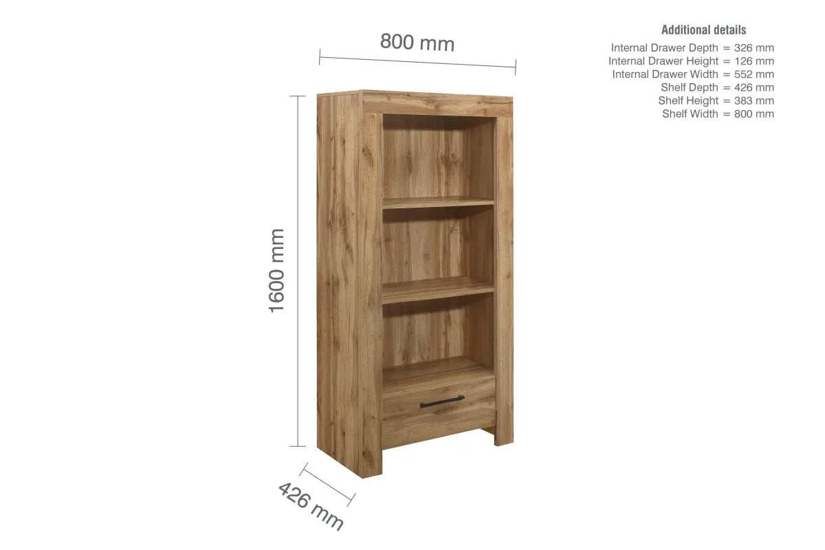 Compton Oak Bookcase
