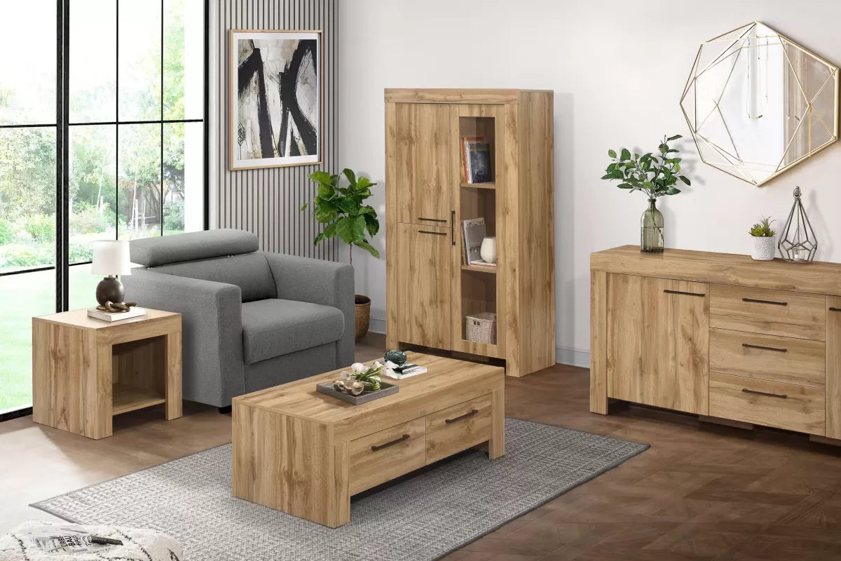 Compton Oak Display Cabinet