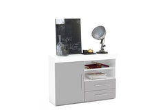 Edgeware White & Grey 1 Door 2 Drawer Sideboard