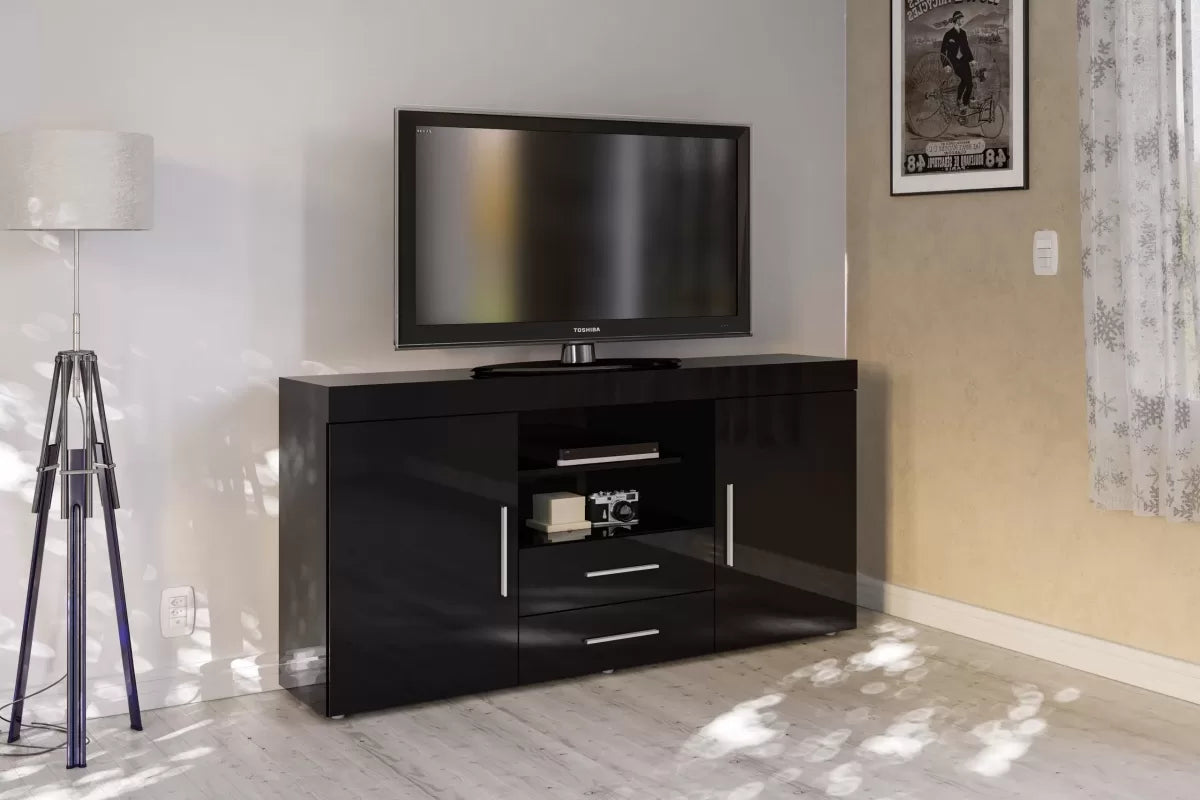 Edgeware Black 2 Door 2 Drawer Sideboard