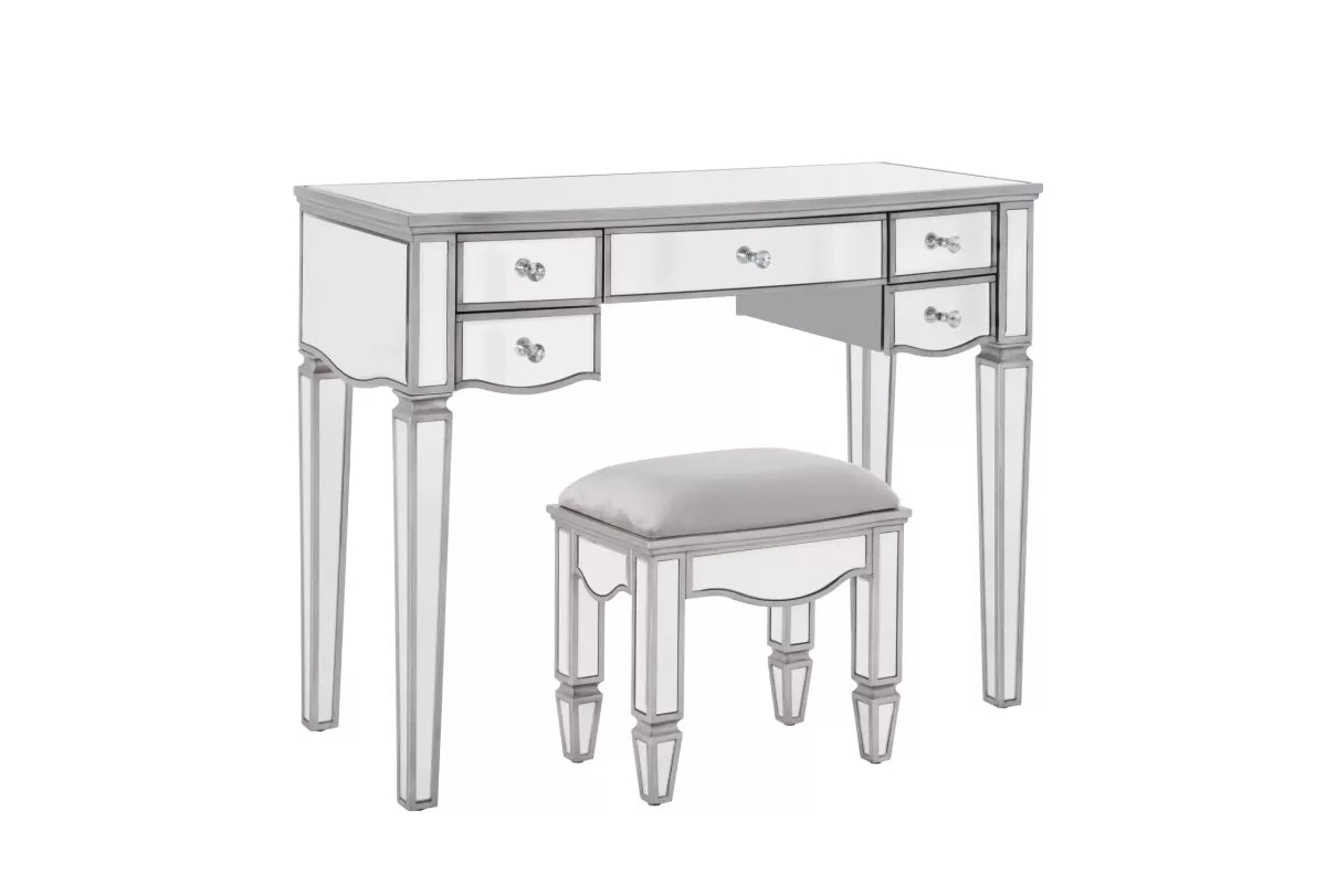 Elysee Mirrored 5 Drawer Dressing Table