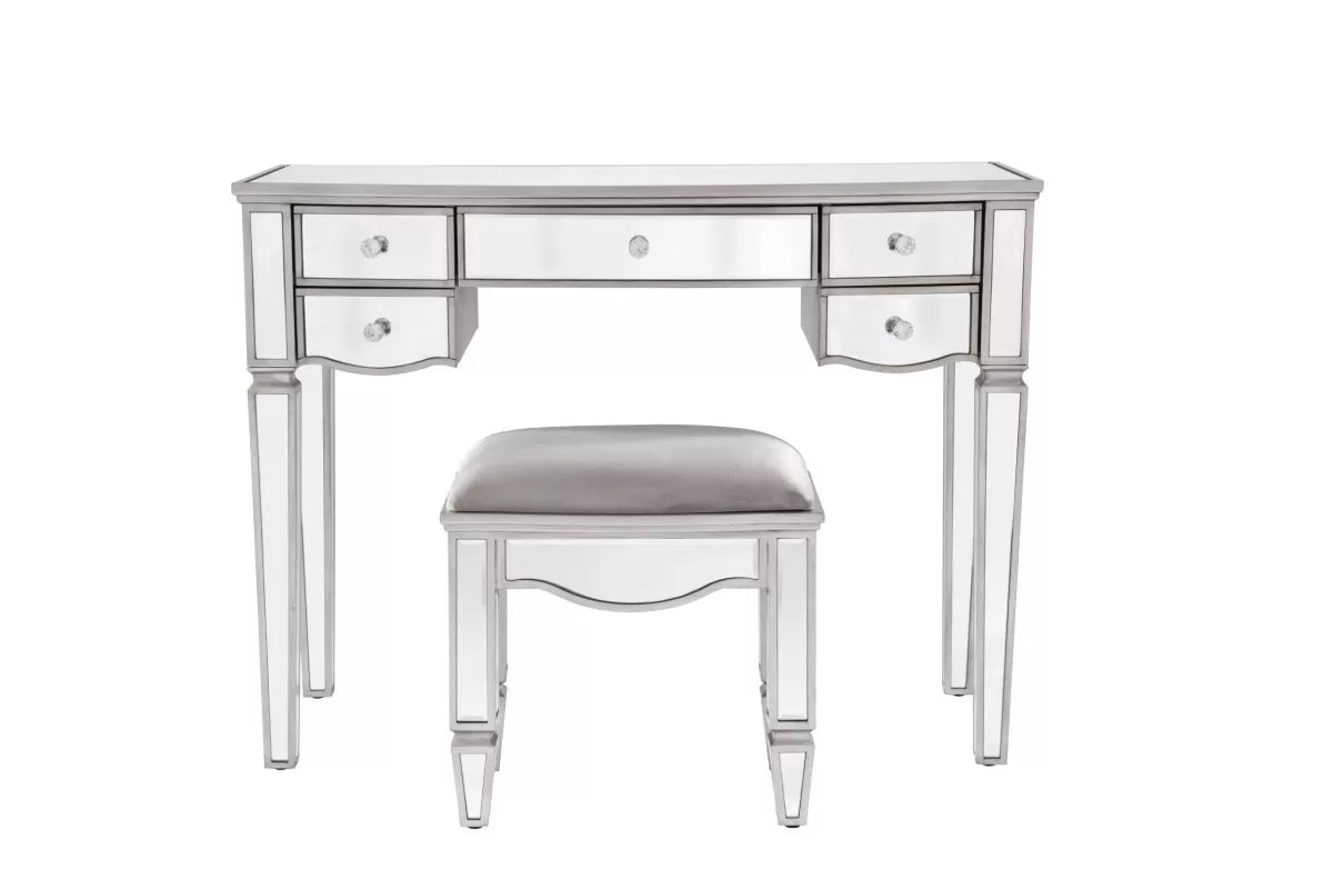 Elysee Mirrored 5 Drawer Dressing Table