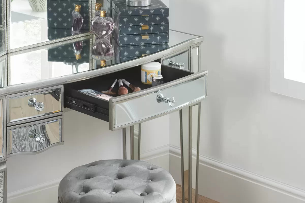 Elysee Mirrored 5 Drawer Dressing Table