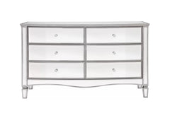 Elysee Mirrored 6 Drawer Wide Chest