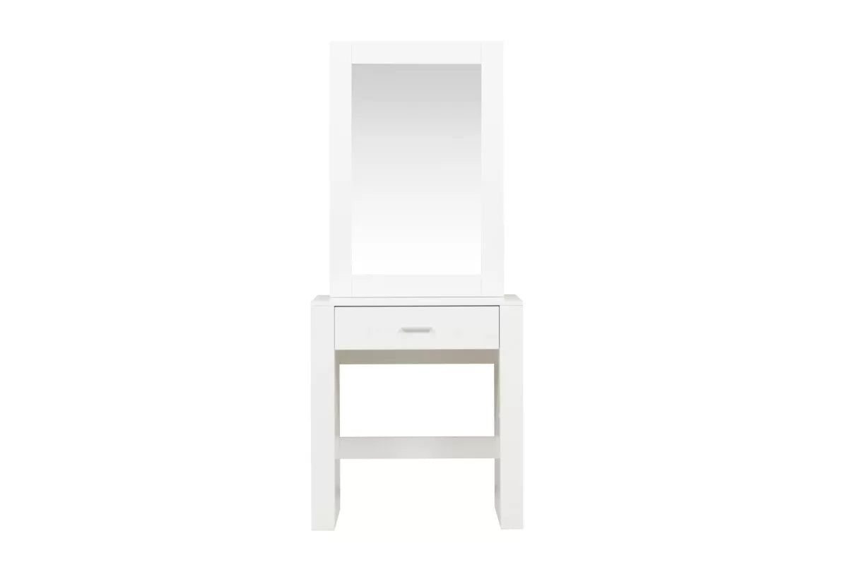 Evelyn White 1 Drawer Sliding Mirror Dressing Table