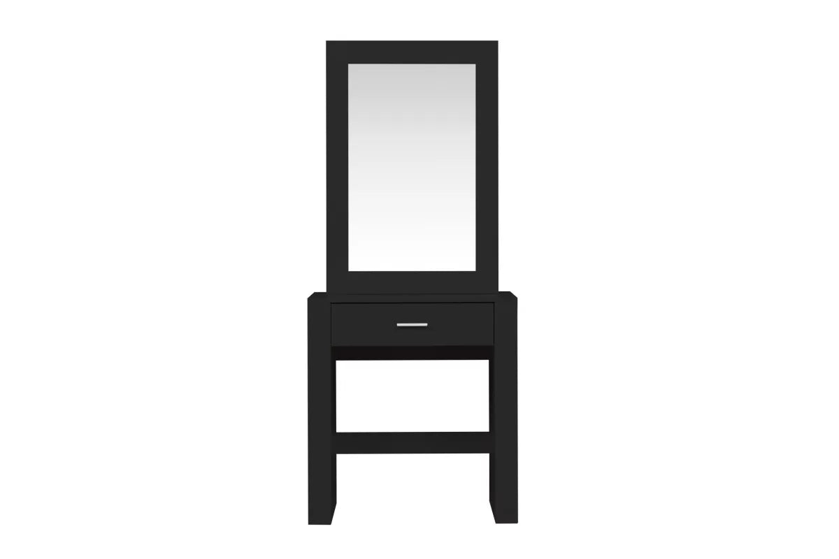 Evelyn Black 1 Drawer Sliding Mirror Dressing Table