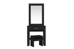 Evelyn Black 1 Drawer Sliding Mirror Dressing Table