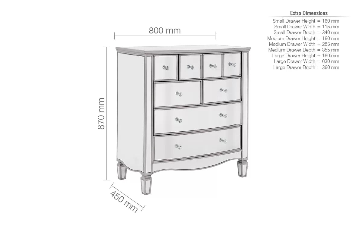 Elysee Mirrored Merchant Chest