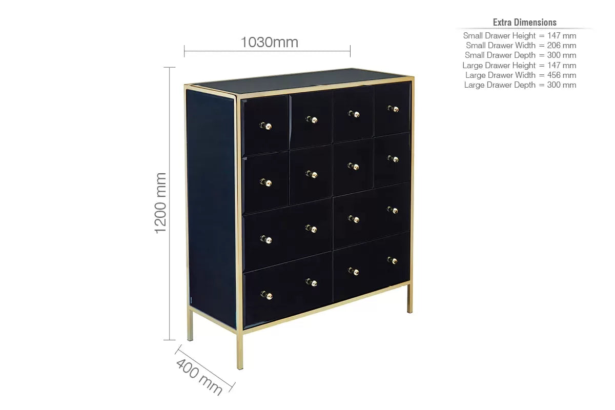 Fenwick Black & Gold Merchant Chest