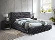 Grande Black Crushed Velvet Double Bed