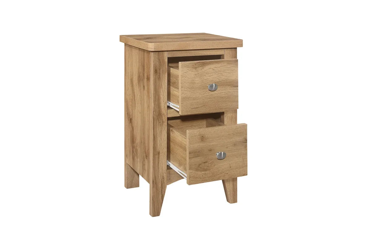 Hampstead Oak 2 Drawer Bedside