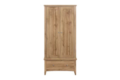 Hampstead Oak 2 Door 1 Drawer Wardrobe