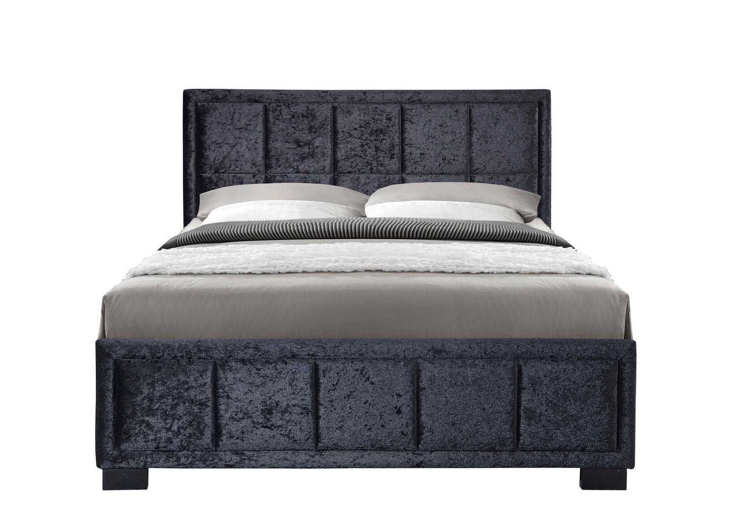 Hannover Black Crushed Velvet Small Double Bed