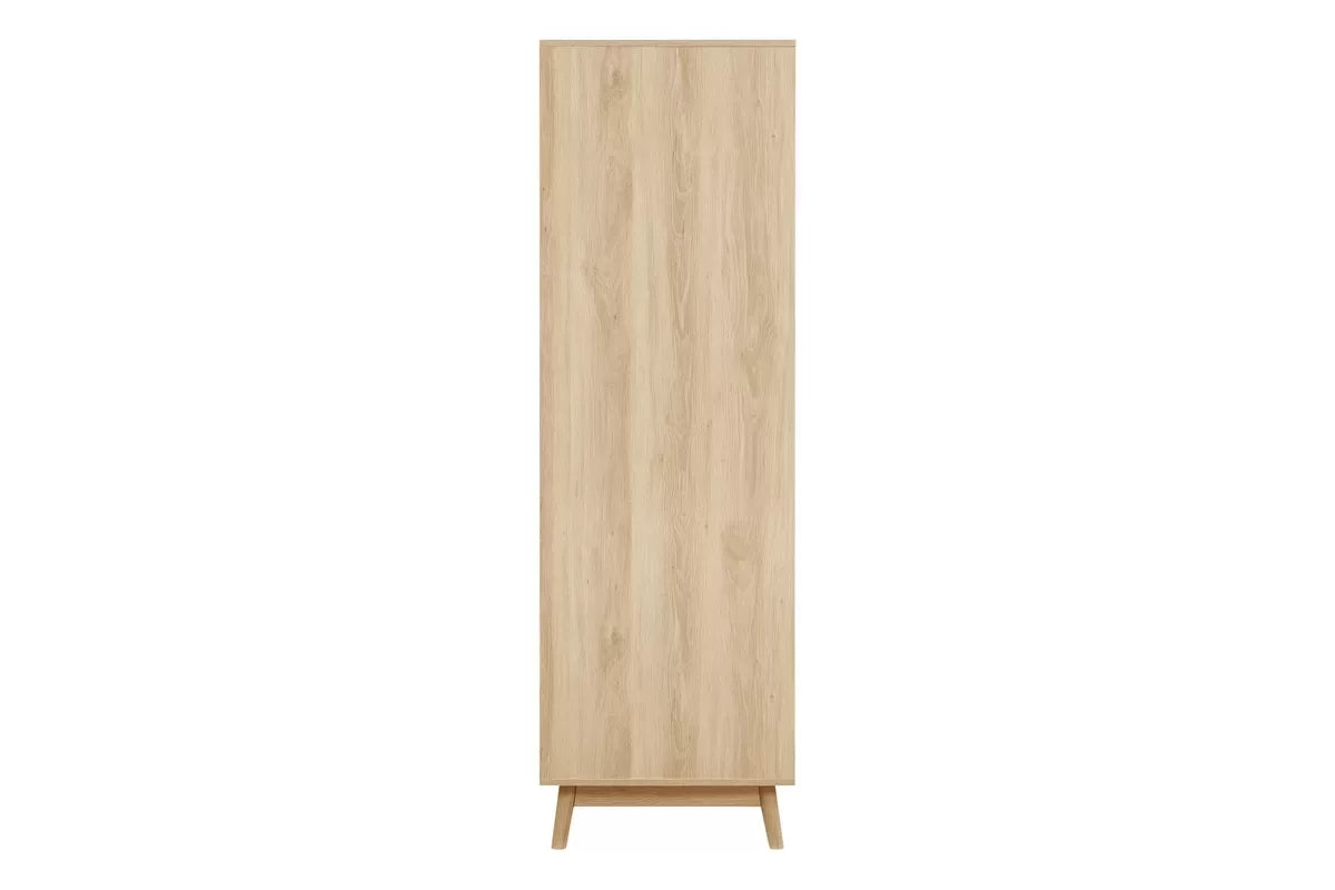 Herringford Oak 3 Door Wardrobe With Mirror