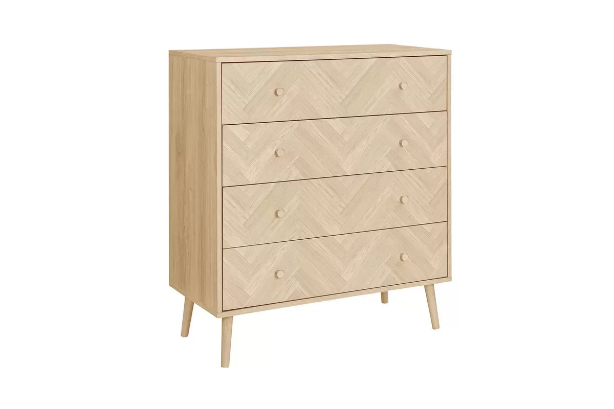 Herringford Oak 4 Drawer Chest
