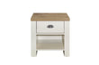 Highgate Cream & Oak 1 Drawer Lamp Table