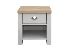 Highgate Grey & Oak 1 Drawer Lamp Table