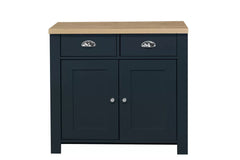 Highgate Navy Blue & Oak 2 Door 2 Drawer Sideboard