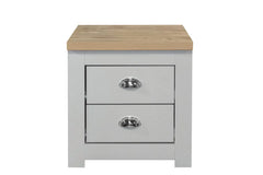 Highgate Grey & Oak 2 Drawer Bedside