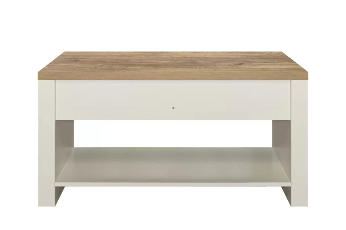 Highgate Cream & Oak	 2 Drawer Coffee Table