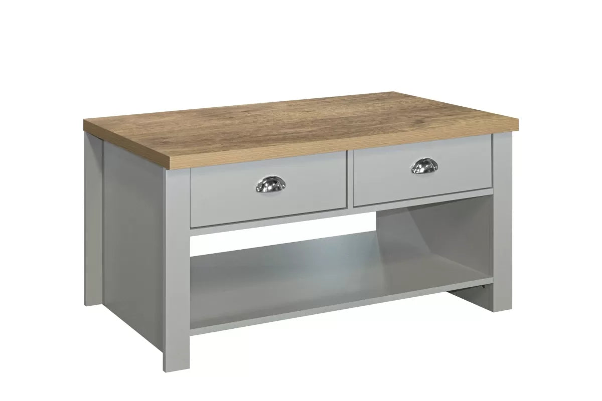 Highgate Grey & Oak 2 Drawer Coffee Table