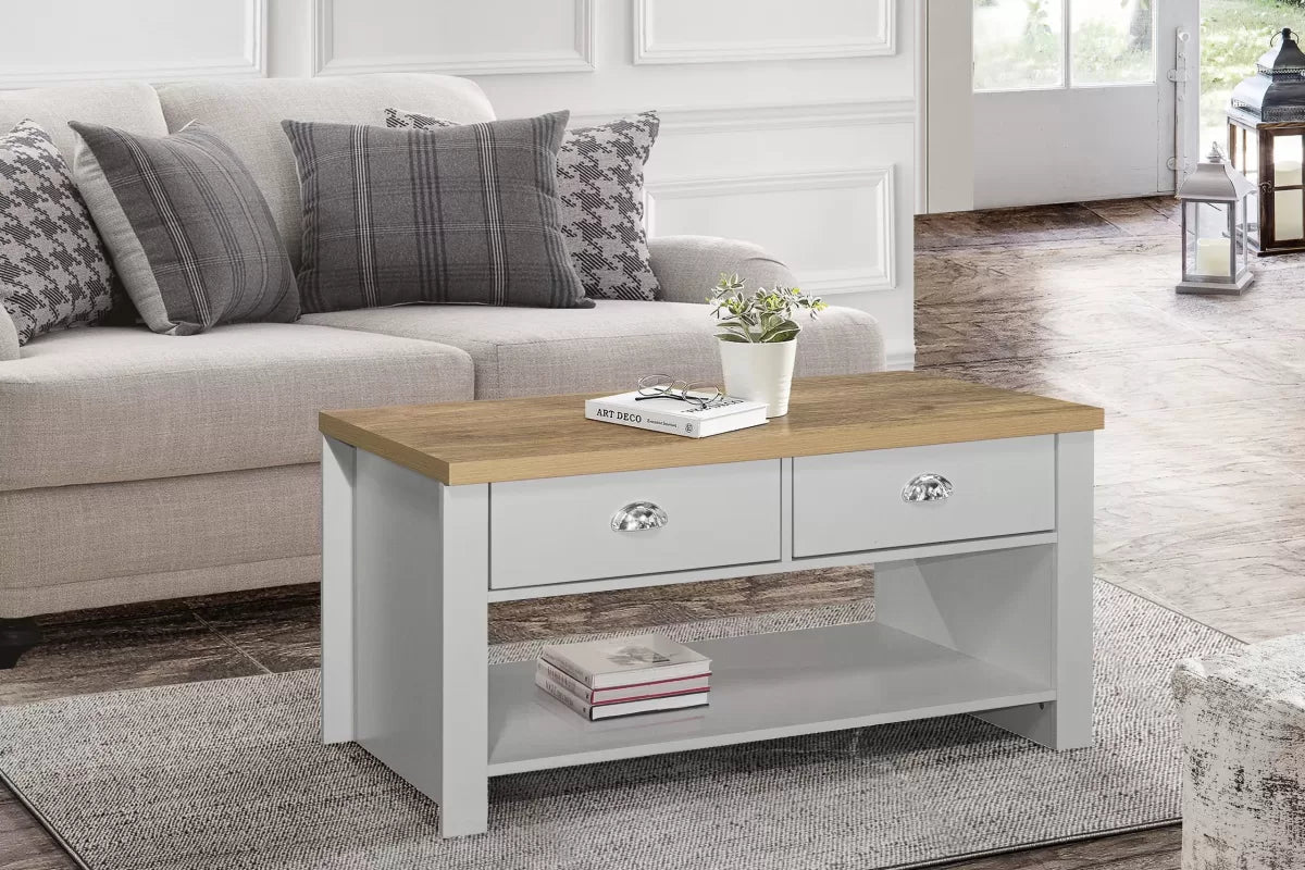 Highgate Grey & Oak 2 Drawer Coffee Table