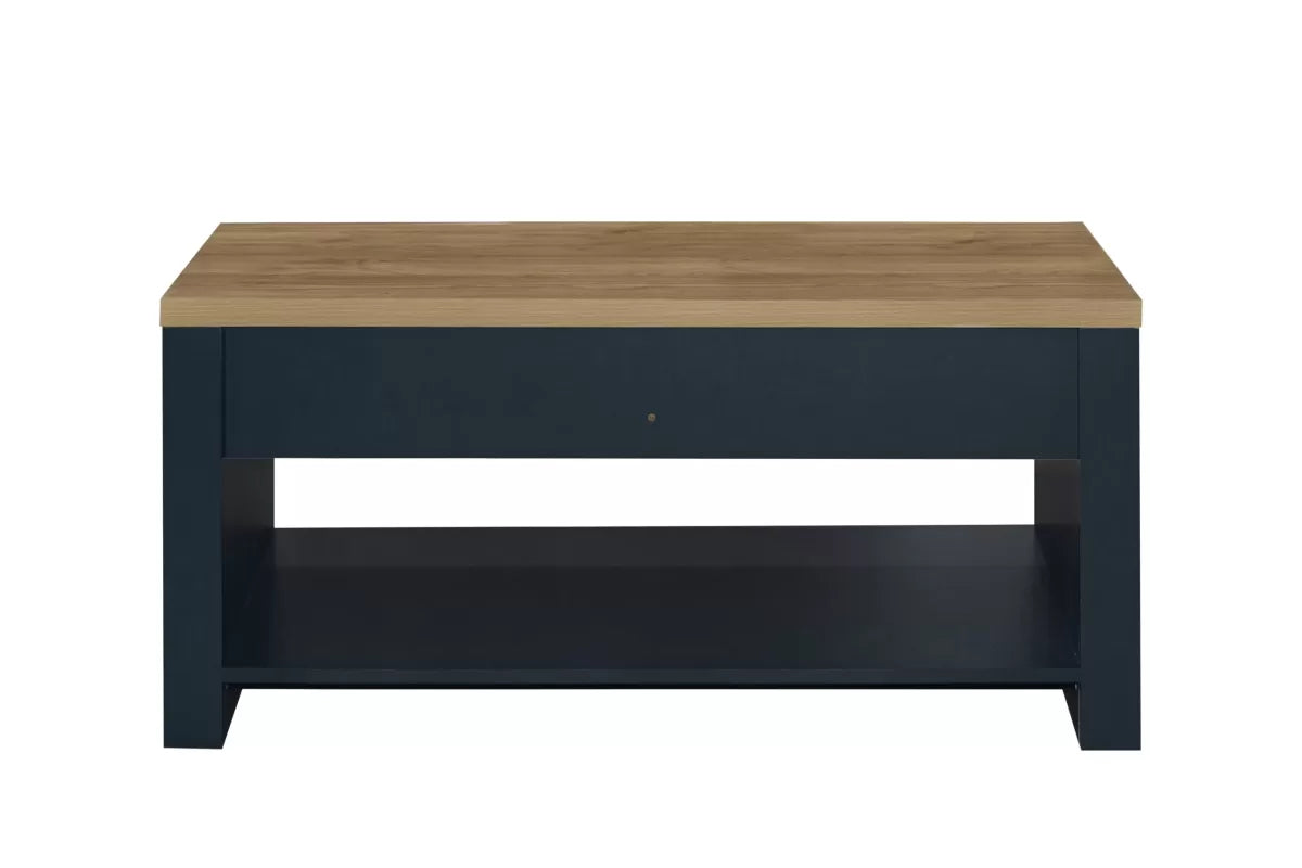 Highgate Navy Blue & Oak 2 Drawer Coffee Table