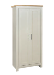 Highgate Cream & Oak	 2 Door Wardrobe