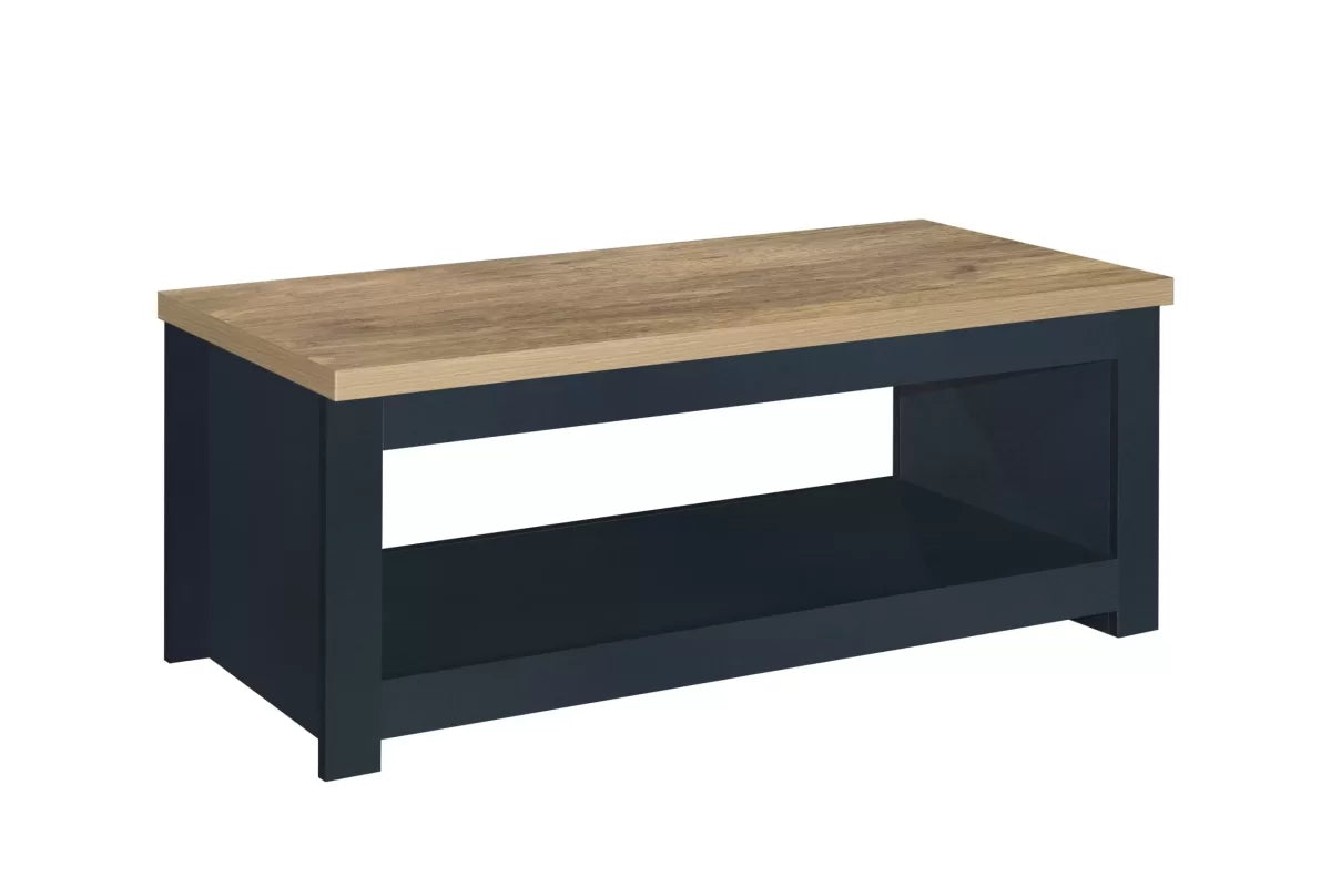 Highgate Navy Blue & Oak Coffee Table