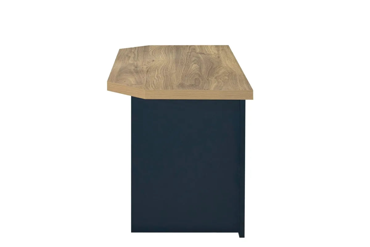 Highgate Navy Blue & Oak Corner TV Unit