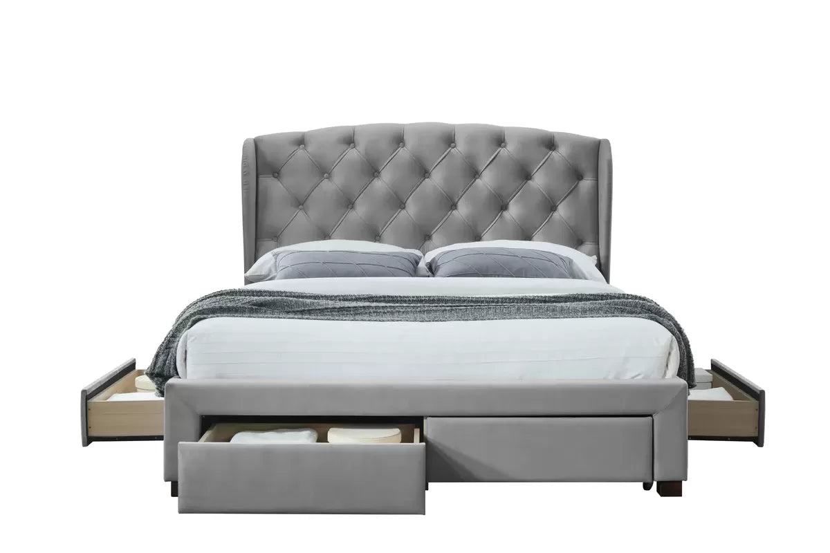 Hope Grey Double Bed